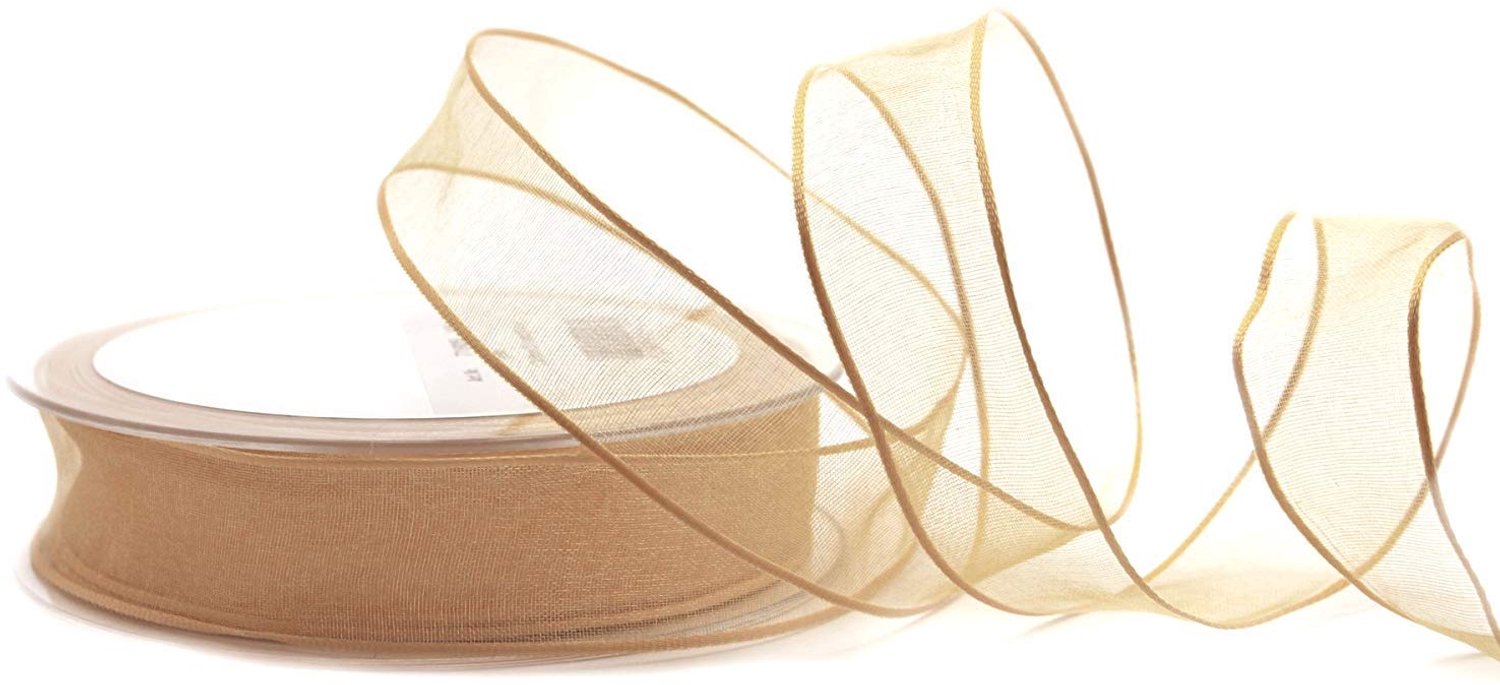 Chiffon lint - 20 m x 25 mm - Beige