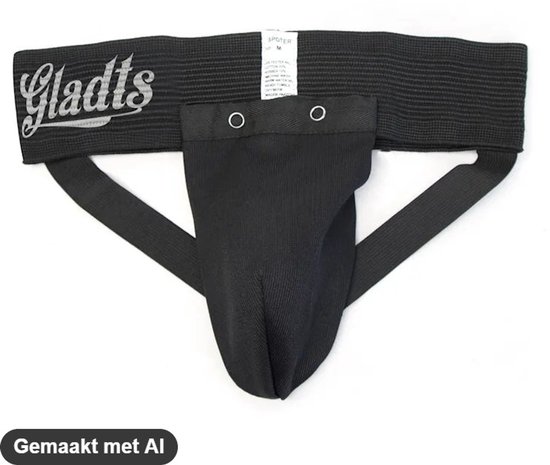 Gladts tok met zwarte stoffen houder en brede elastische band met Gladts-merklogo.