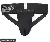Gladts Kruisbeschermer – Zwart – Maat M – Kickboksen, boksen, MMA en karate
