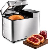 Vivid Green Broodbakmachine - Warmhoudfunctie & Timer - 18 programma's - 500/1000 gram - PFAS vrij - Glutenvrij programma - Broodmachine - 600W - RVS