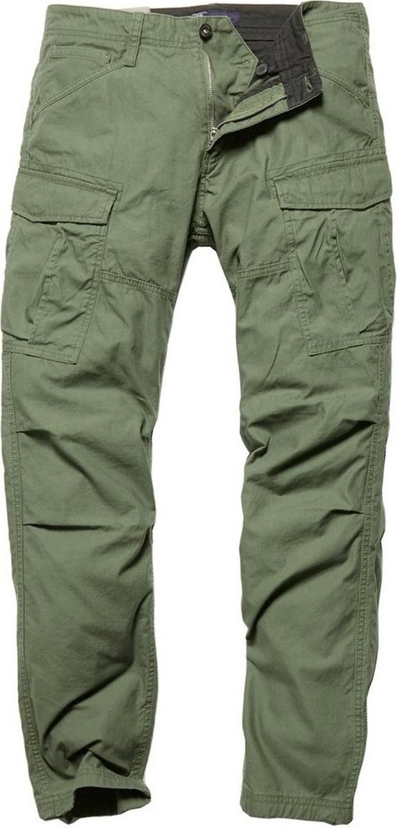 Vintage Industries Slimfit Cargo-broek Lester Pants Groen