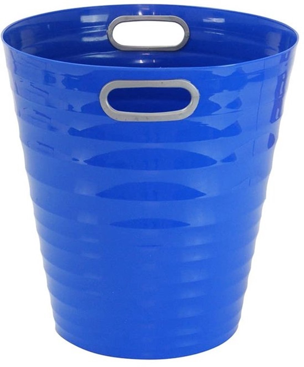 Kantoorprullenbak - Bureaumand voor afval - Afval opruimen - Duurzaam polypropyleen - 125 liter - Blauw