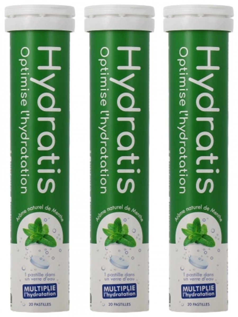 Hydratis Set van 3 x 20 Bruistabletten (Aroma : Munt)