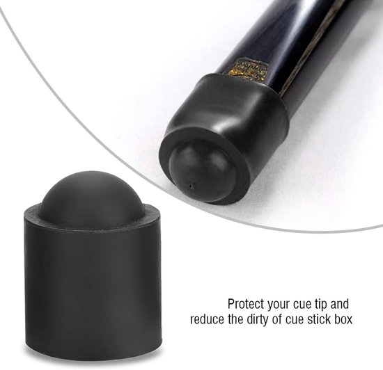 10 Stuks Pool Cue Tip Rubber Covers - Beschermhoes voor Billiard Sticks, Accessoires voor Biljartspellen, Duurzaam en Flexibel — afbeelding 4