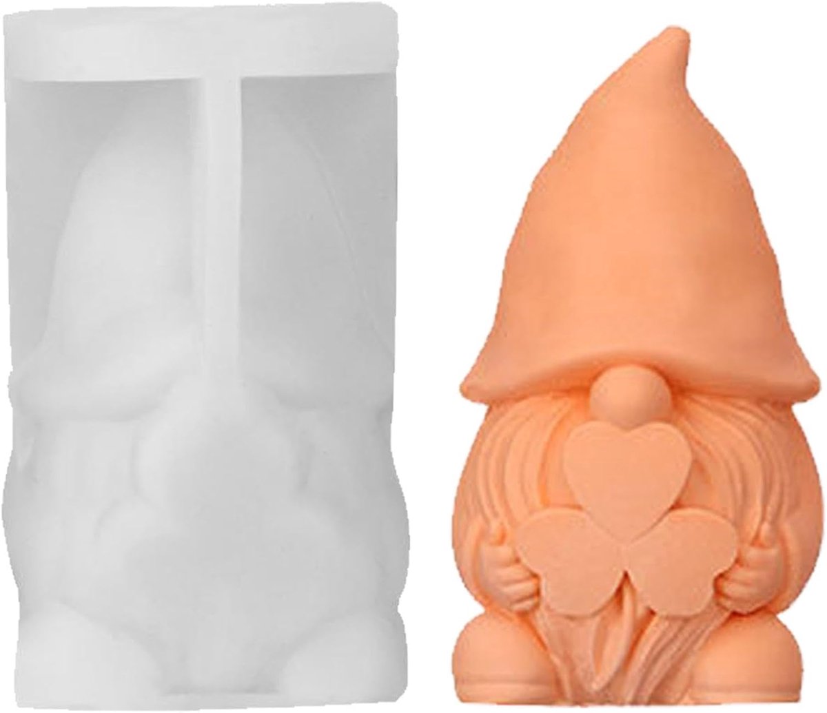 Kerstkabouter schimmel, kabouter mallen,Kaarsvorm Siliconen Hars Gietvorm voor Kerst Decor | Flexibele huisdecoratievorm, kaboutersculptuurvorm voor Pasen, Thanksgiving, Kerstmis