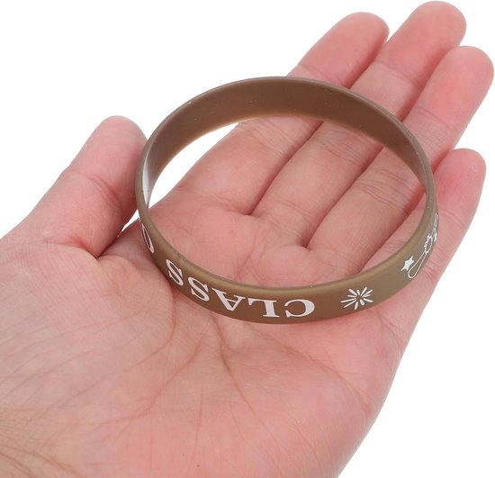 50 Stuks Siliconen Afstudeerpolsbandjes Class of Goudkleurig Flexibele Duurzame Afstudeerarmband voor Kleuterschool Schoolfeest Souvenirs Bedankjes — afbeelding 4