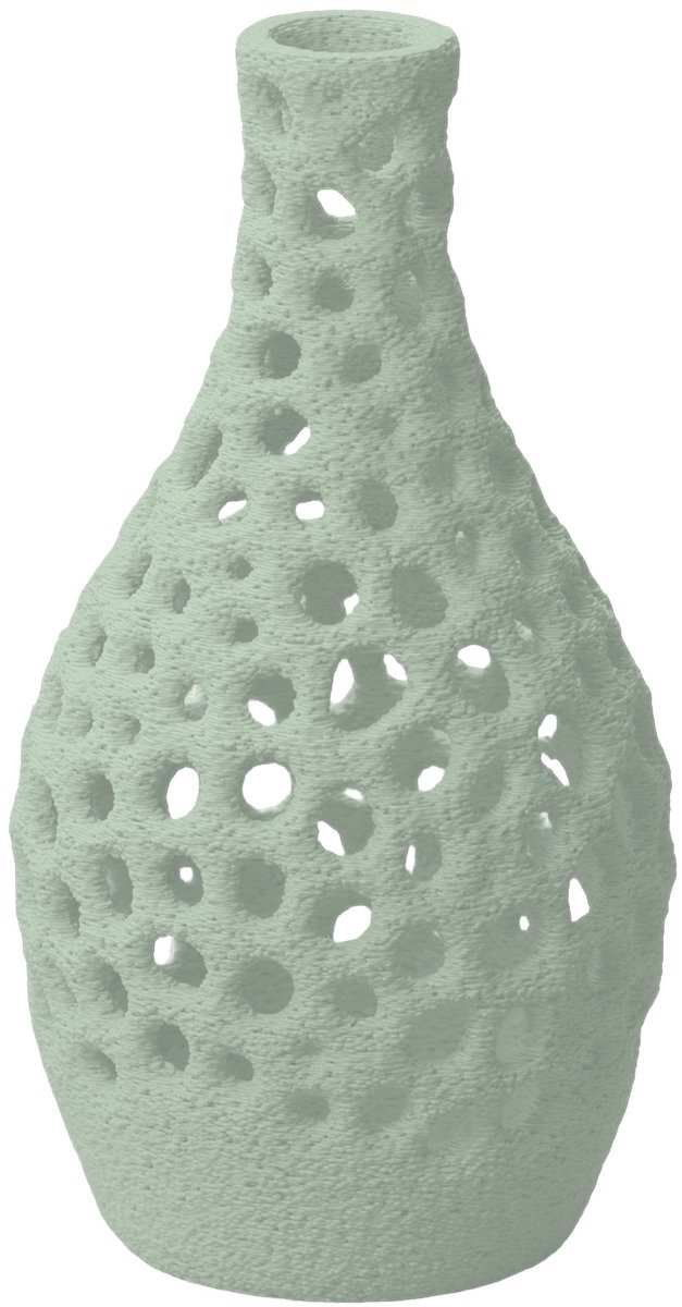 Layvo Celso Vaas - Salie - 25 cm - droogbloemen vaas - organische vaas - gerecycled plastic