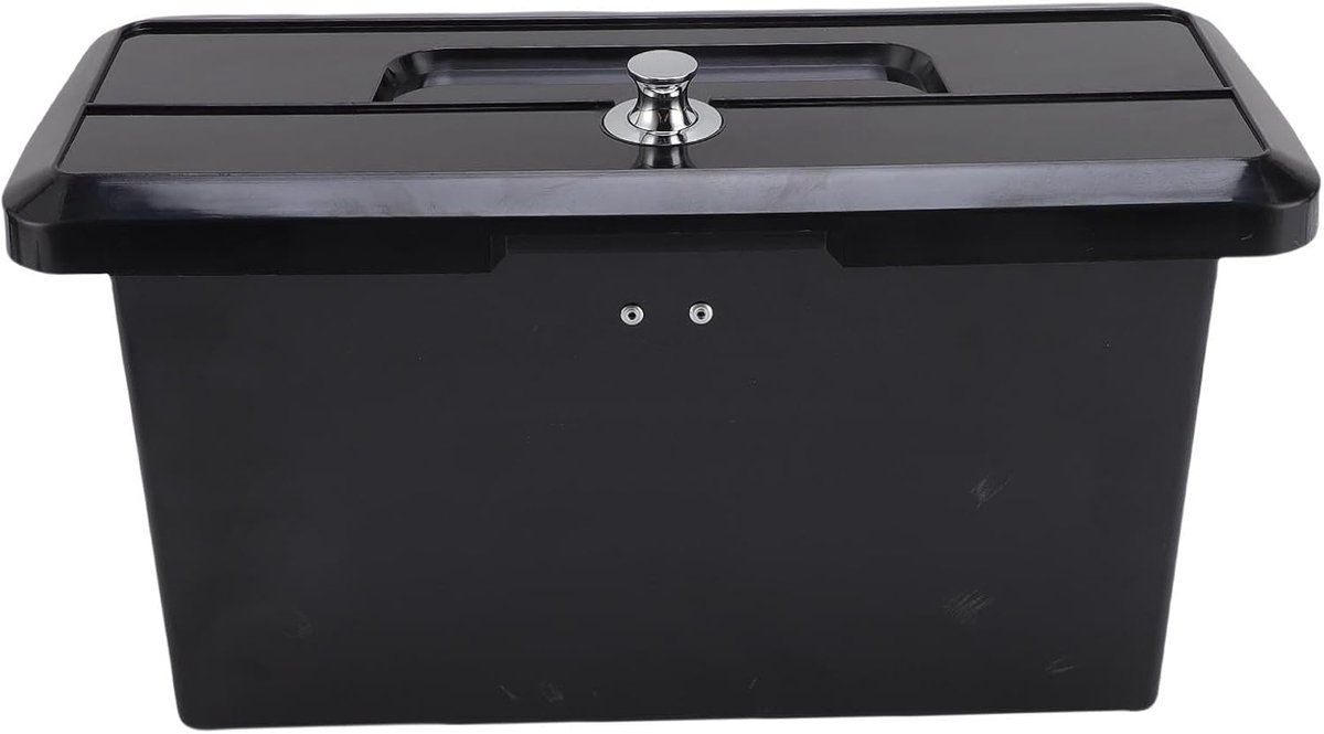 Aqxreight Vergrendel Plastic Handschoenenkastje ABS Marine Boat Storage Compartiment met Dubbele Bekerhouder voor de Meeste Schepen en Jachten (BLACK)