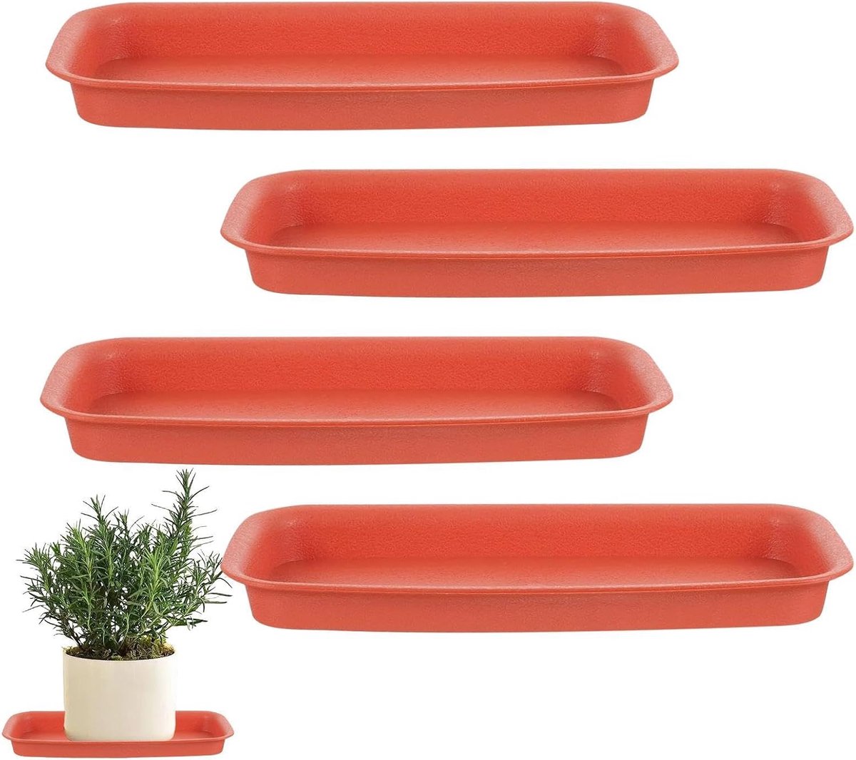 Schotels | Set van 4 stuks Vaasmat Basis Onderzetters - Lekbak voor Plantenpotten - voor Groenten Balkon Kas Plantenkwekerij Huiskamer Binnen en Buiten Tuinieren