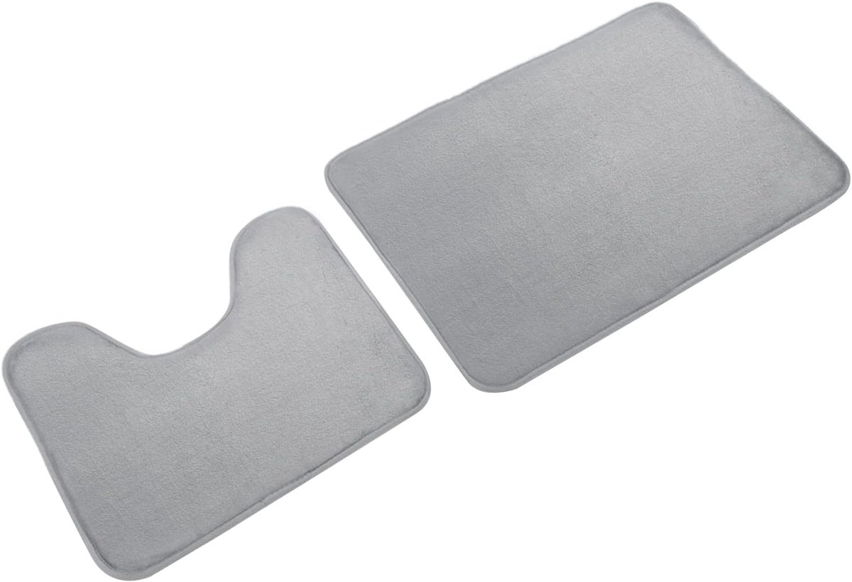Toiletmatten, Antislip 40x50cm U-vorm 2-delig