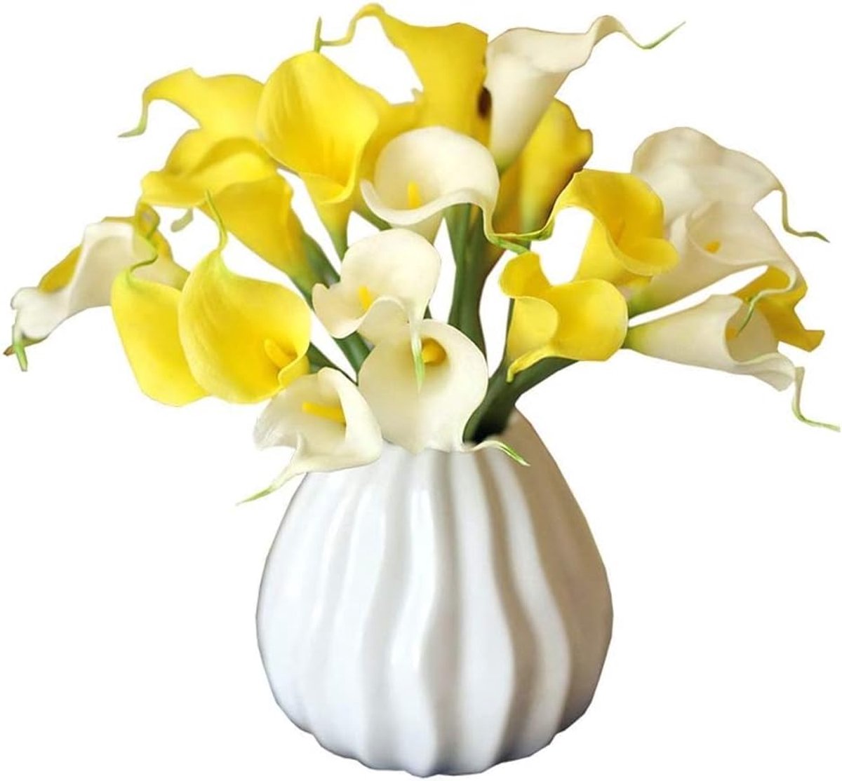 Kunstbloemen Kunstbloemen Touch Calla Lelie Met Vaas For Huistuin Feestfestivaldecoratie Decoratieve
