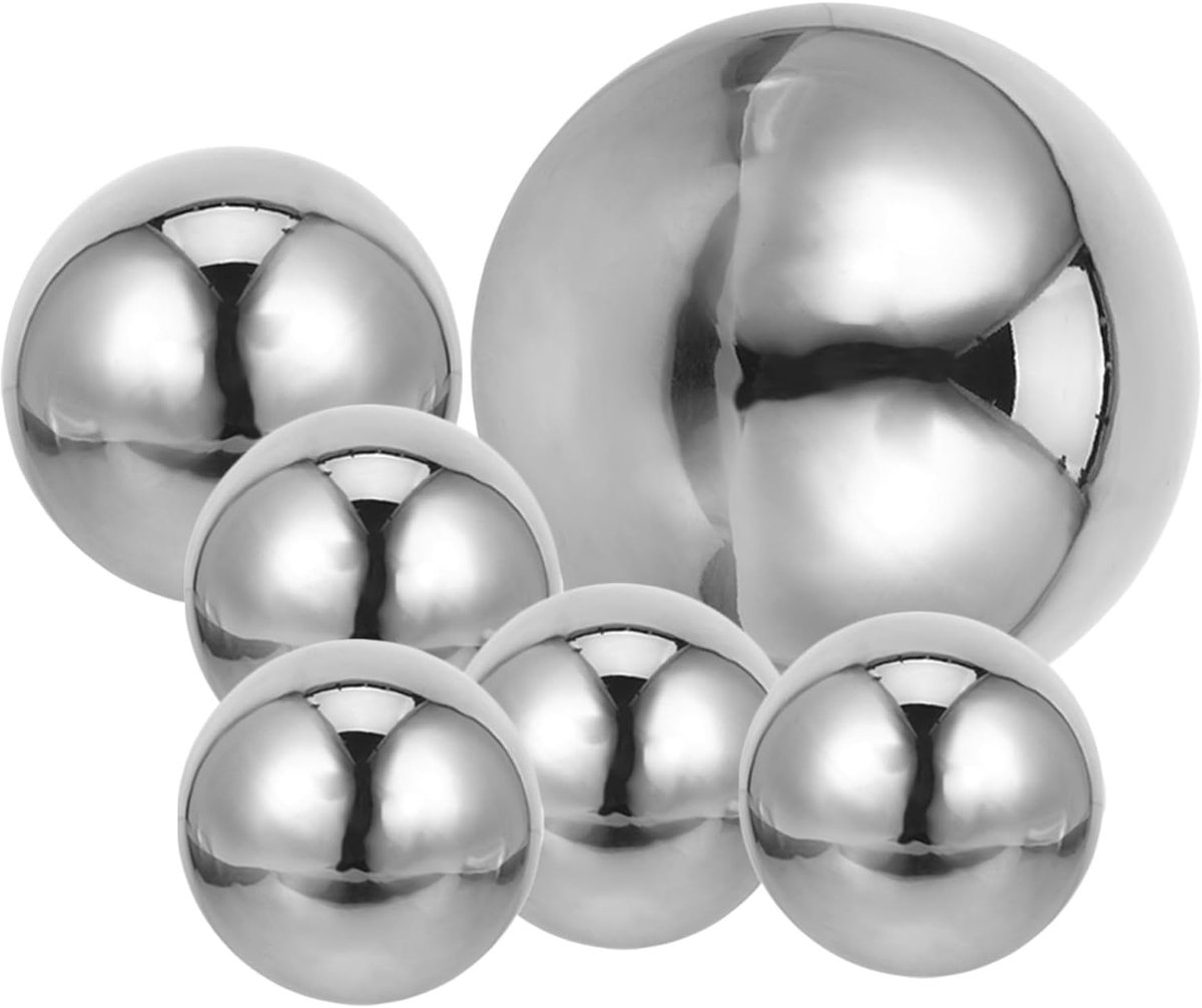6 Stuks Delige Roestvrijstalen Spiegelende Tuinbollen Duurzame Reflecterende Decoraties voor Buiten Tuin Patio Vijver met Roestbestendige Afwerking