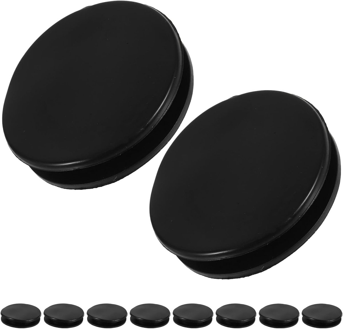 10 stuks zwarte PVC spaarvarken stoppen voor spaarpotten, 35 mm