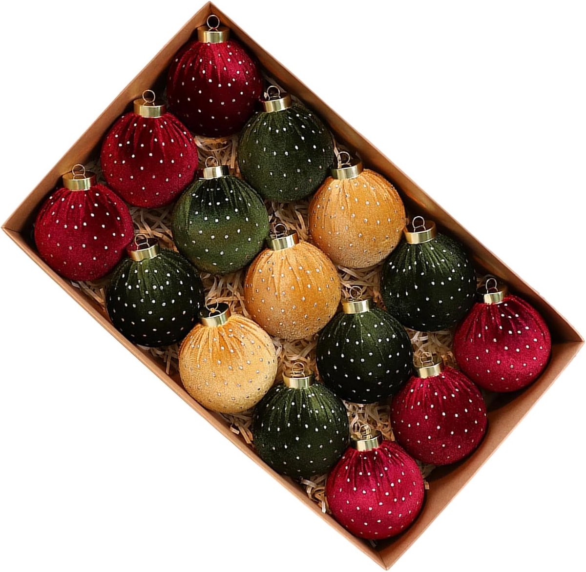 Kerstballen 15-delig onbreekbaar rustiek vakantiehuis decor