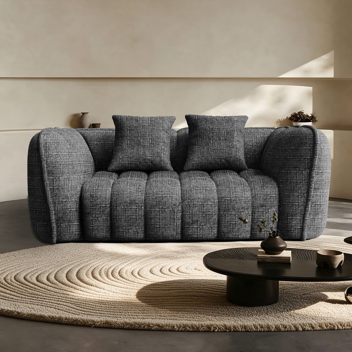 Lexzurn zitzak - Grote zitzak voor 2 personen - comfortabele lounge zitzak voor woonkamer - slaapkamer en gamingruimte - Zwart