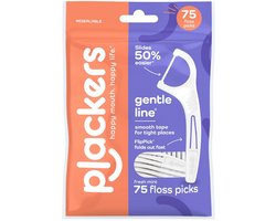 Plackers - Gentle line Dental Flossers – Fresh Mint – 75 Stuks – Effectieve Reiniging