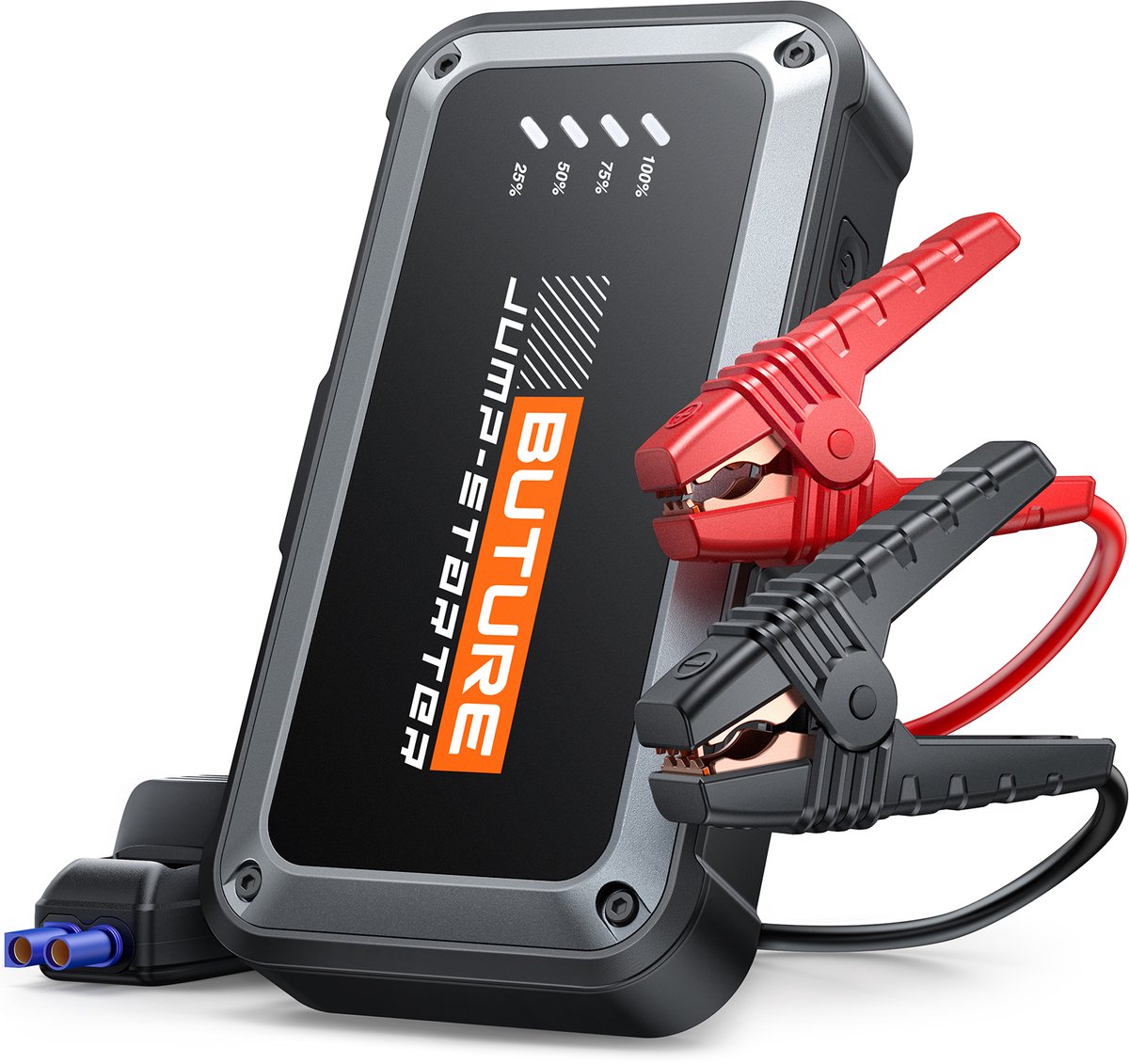 BUTURE powerbank voor startondersteuning-3000 A piekstroom- PD45W snelladen-powerbank voor startondersteuning van auto’s-vier-in-één jumpstarter