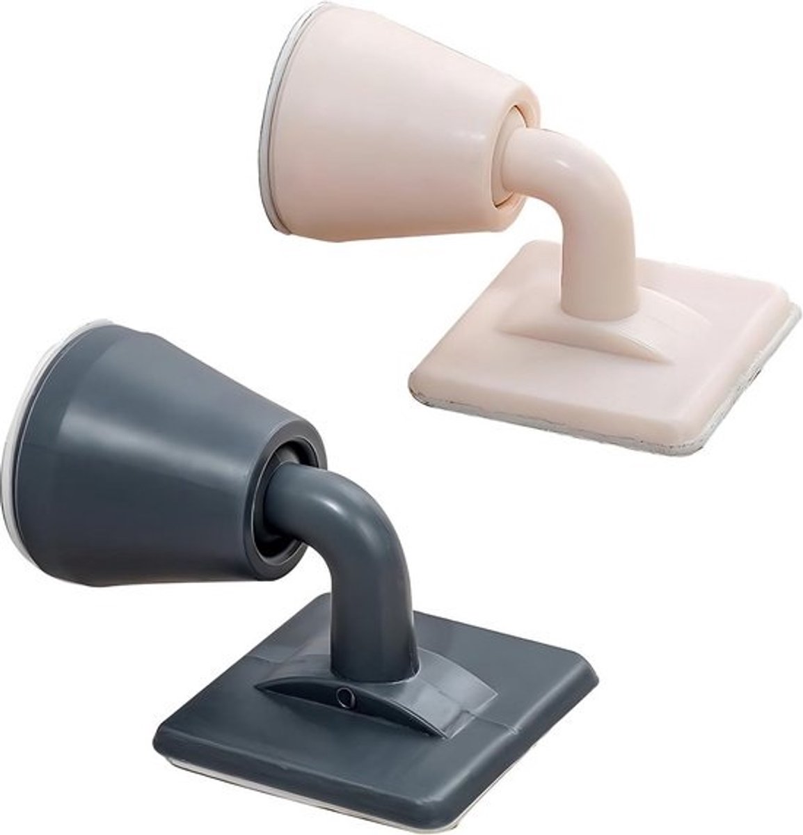 2x magnetische deurstopper - voor vloer en muur - Zelfklevende deurvanger - met sterke houdkracht