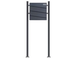 SCHARTEC SBS-SPB-1 Design staande brievenbus - vrijstaand, antraciet, krantenvak