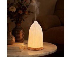 Etherische Olie Diffuser 100 ml – Aromatherapie Diffuser met Koude Nevel – 7 Kleurveranderende LED-Lampjes & 4 Timerstanden – Luchtbevochtiger voor Thuis, Slaapkamer & Kantoor