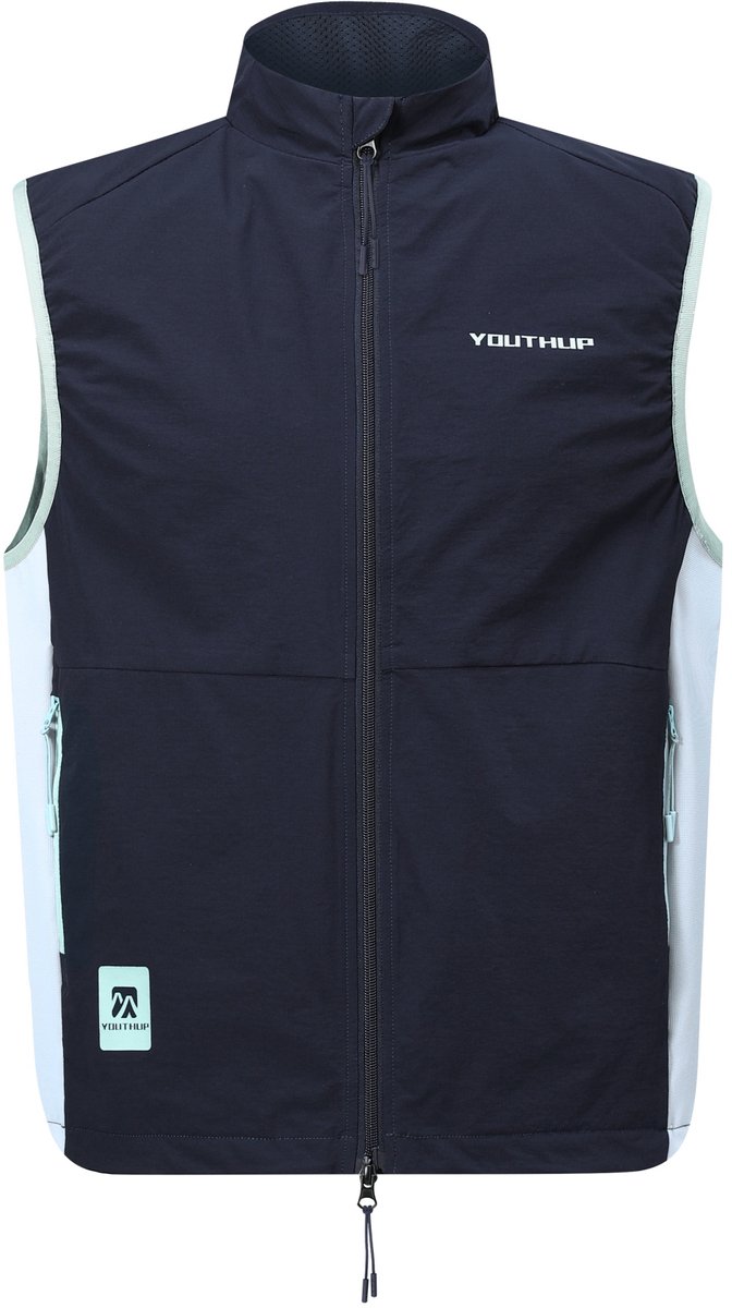 YOUTHUP Heren Outdoor Colourblock Bodywarmer Waterafstotend Warm 2XL Blauw