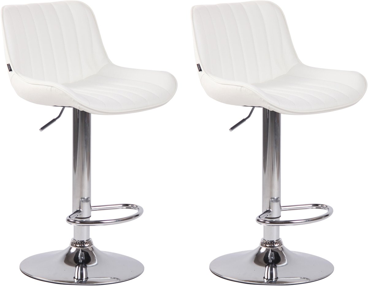 Barkruk - Set van 2 - Kunstleer - Wit