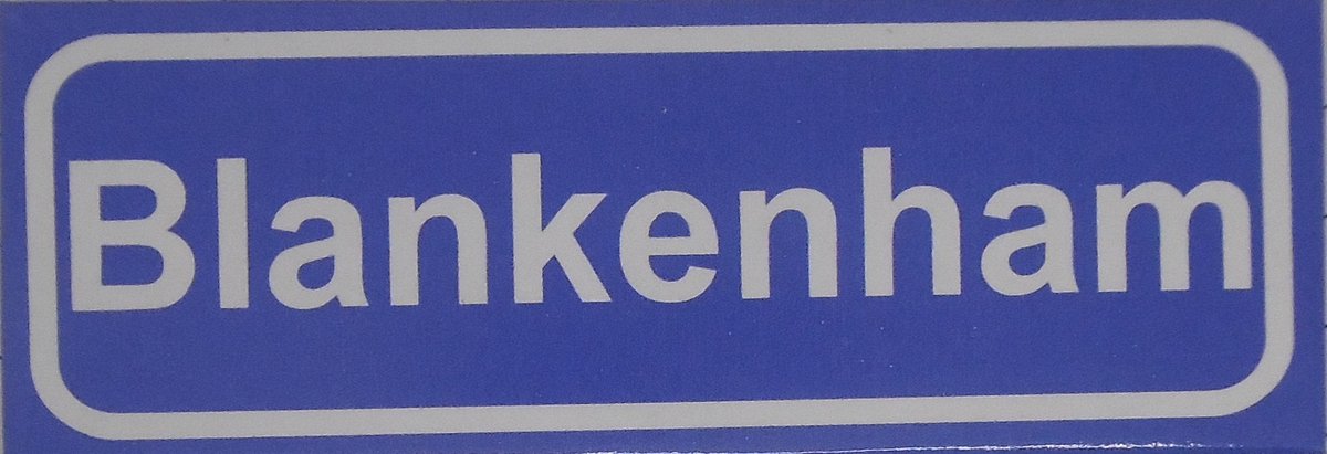 Souv© - koelkast magneet - plaatsnaam bord - kombord - souvenir - koelkastmagneetje - relatiegeschenk Blankenham