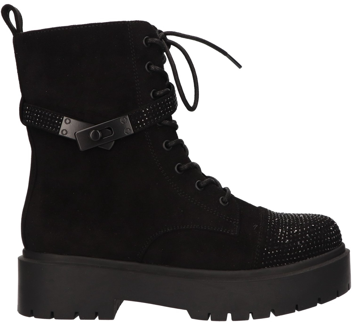 LA STRADA DAMES BOOTS ZWART 2600801 2201 BLACK BIKER BOOT MICRO+STONES maat 41