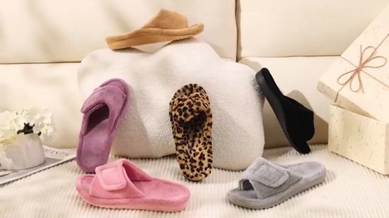 Olanly - Unisex slippers – Koraal fluwelen slippers – Orthopedische slippers – Open schoenen– Roze – 39 - Geschikt voor voetlengte van 24,5 cm