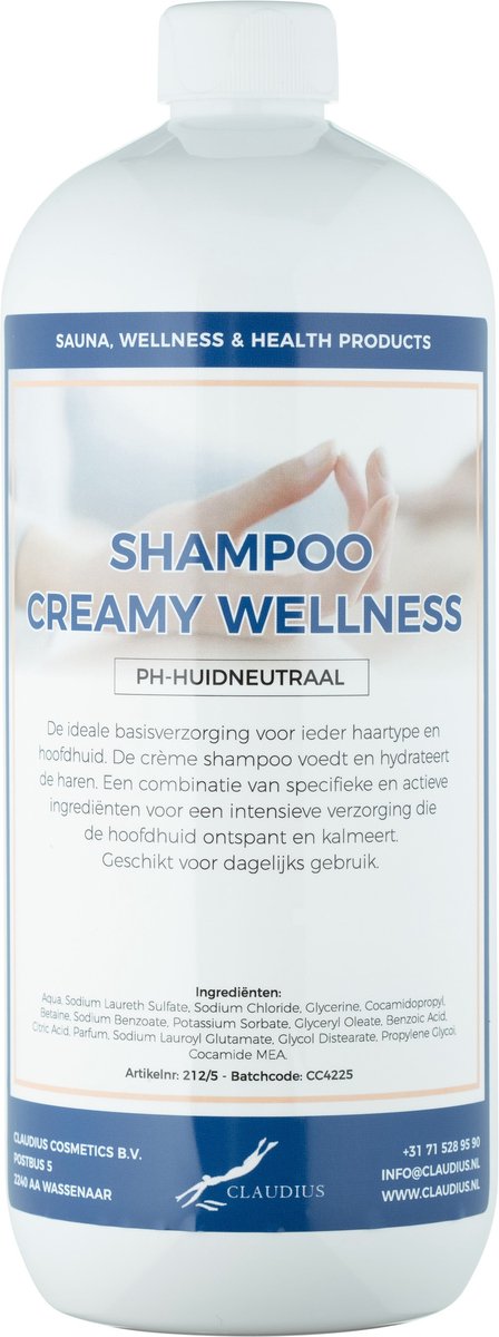Claudius Shampoo Creamy Wellness - 1 liter - Haarverzorging