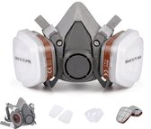Rekx® Halfgelaatsmasker - 2 verwisselbare luchtfilters - Gasmasker - Stofmasker - Herbruikbaar - Grijs