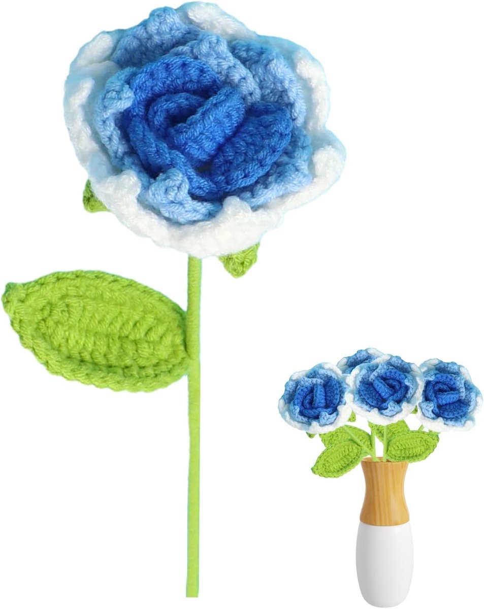 Bloemen, Valentijnsdag liefde gebreide bloemen | Handgemaakte