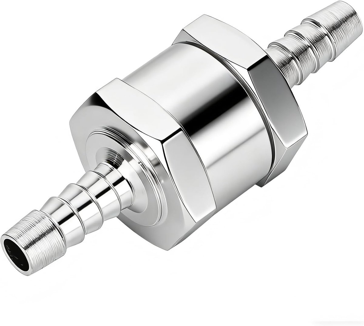 6 mm aluminium brandstofterugslagklep, unidirectionele benzine terugslagklep voor benzinewater