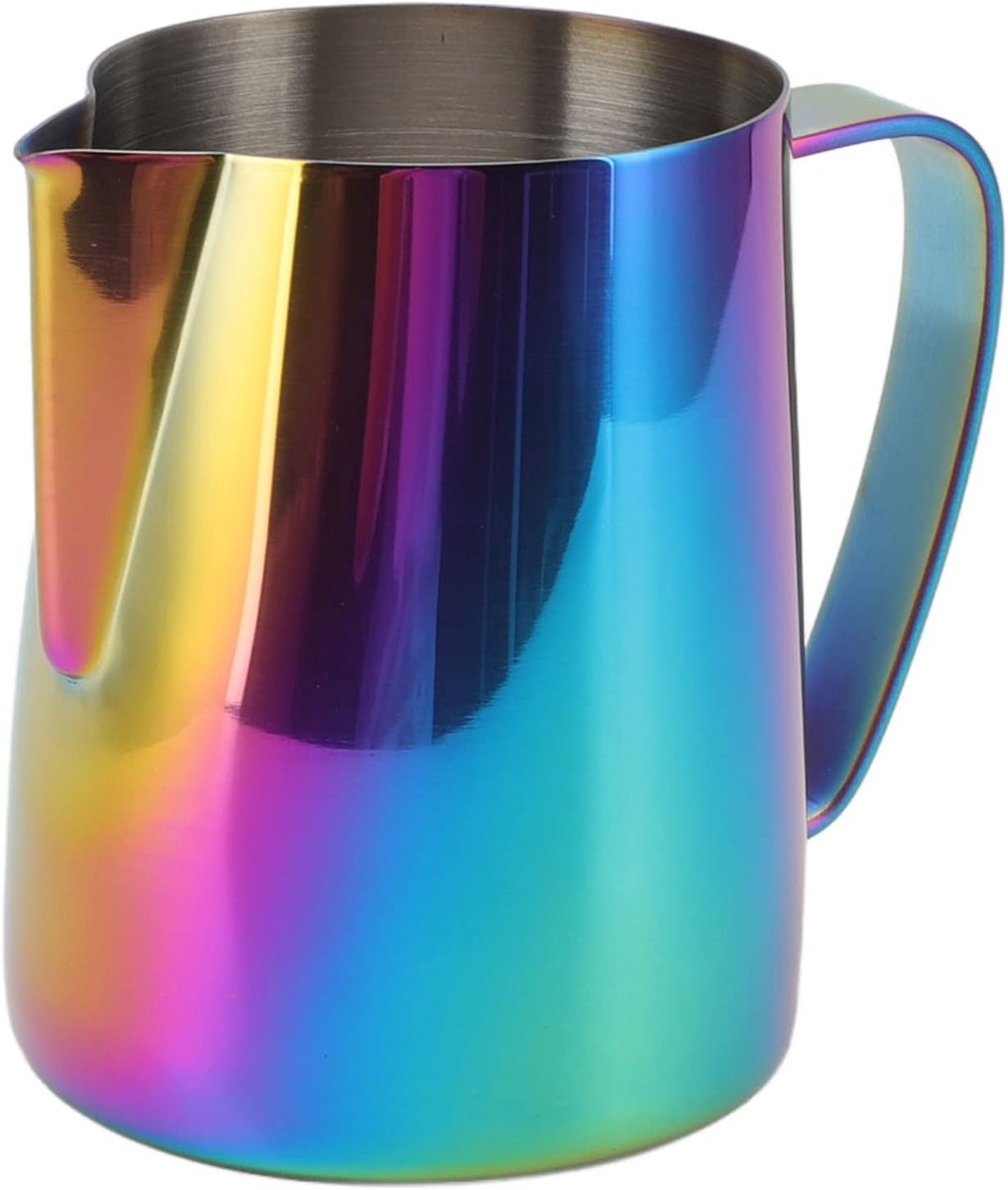 670 ml kleurrijke melkschuim pitcher 304 roestvrijstalen latte kunst koffie stomende froedelbeker met adelaarsmondstuk ontwerp voor barista's en thuisbrouwers