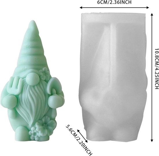 Schimmel - Schattige 3 D Siliconen Mal, Gezichtsloze — afbeelding 3