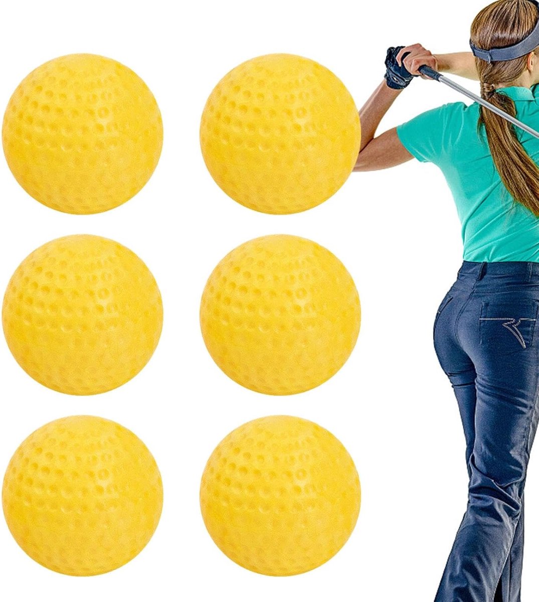 Golfbal - 4 cm zacht PU-schuim trainingsballen, licht en veilig, hoog ontwerp | herbruikbare trainingsballen voor mannen en vrouwen, binnenveld e