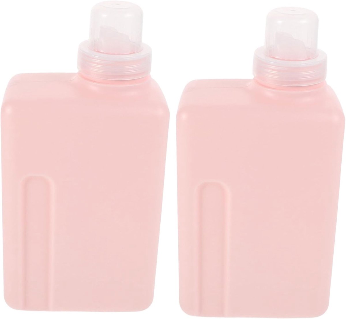 2 Stuks Refillbare Wasmiddel Flacons Vierkant PE Materiaal Lekvrije Lotion Pompfles Voor Gel Wasverzachter Ruimtebesparend Nauwkeurige Dosering Duurzaam Voor Wassen Reizen