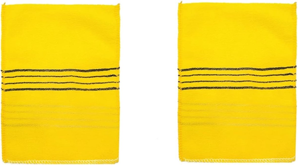 Badborstel 4 STUKS Dubbelzijdige handdoek Koreaans Exfoliating Bath washandje Body Scrub Douche Handdoek Body Cleaning Scrub Mitt wrijven Dode huid verwijderen Doucheborstel (Size : Yellow 2)