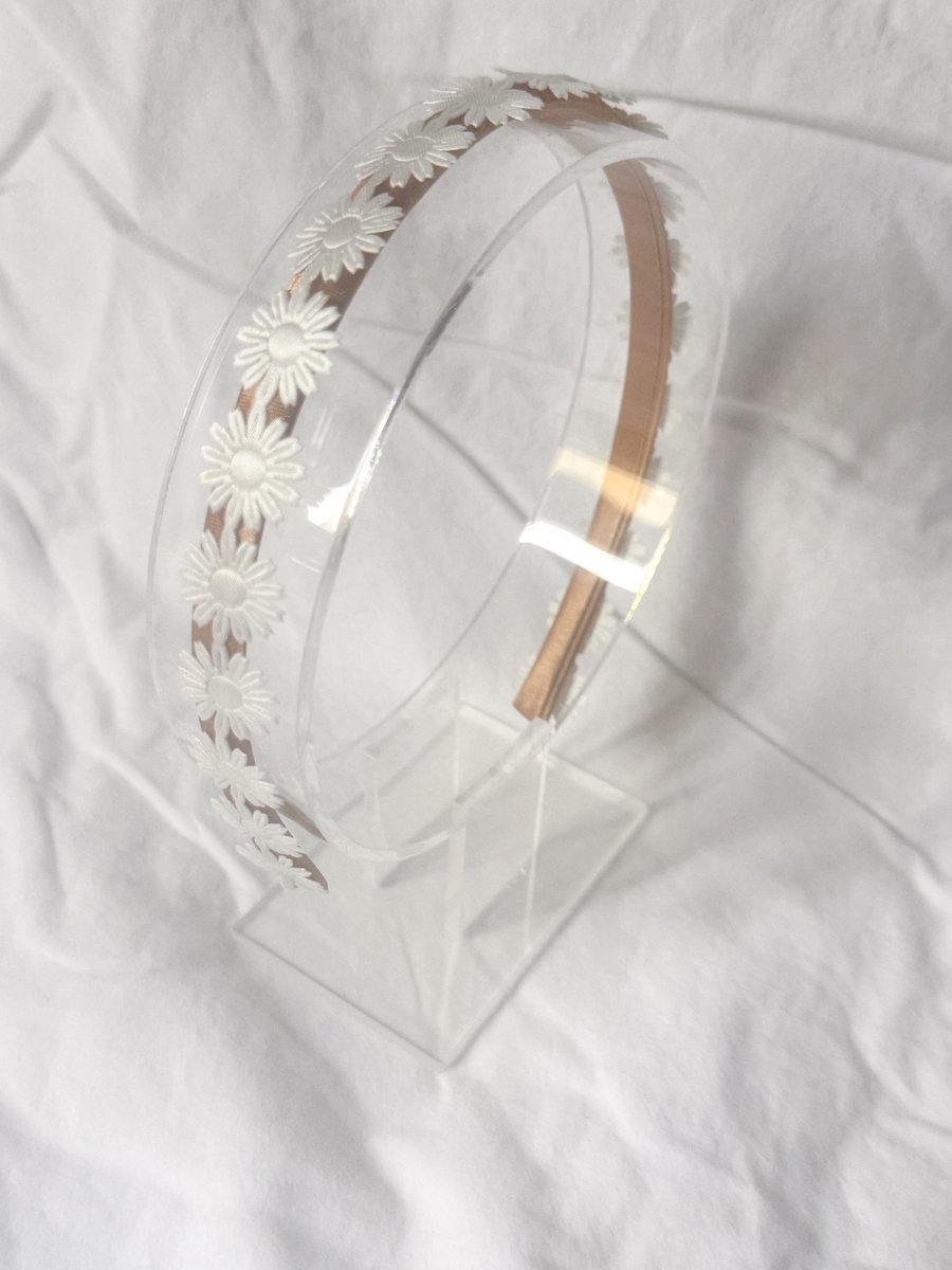 Diadeem Daisy - Wit - Haarbandje met Bloemen - Haarbanden voor Meisjes - Haaraccessoires voor Kinderen
