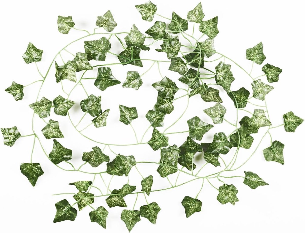Kunststof klimopslinger (Hedera slinger) - 230 meter - onderhoudsvriendelijke klimop - groene decoratie - decoratie voor evenementen - bruiloftsdecoratie - groen