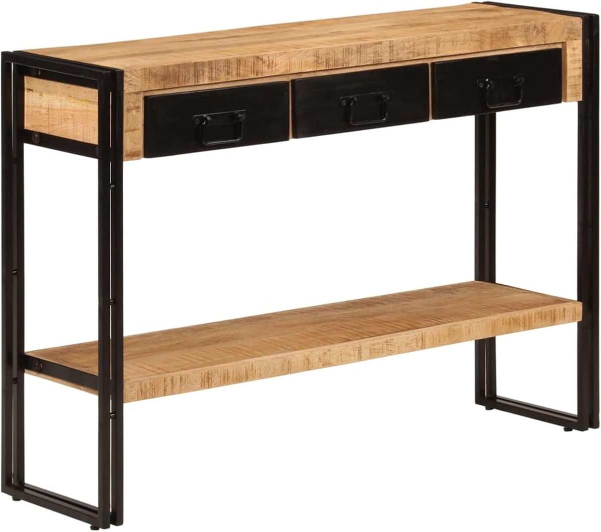 Consoletafel 110 x 30 x 76 cm, van massief mangohout, consoletafel, ingang, consoletafel voor woonkamer, modern