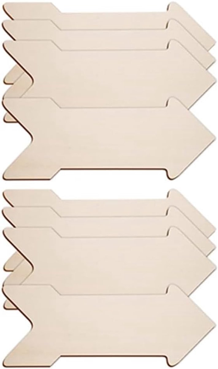 8-delig houten bord met uitsparingen in pijlvorm, schijf, om op te hangen, houten bord, houten pijl, schijf, rond, schilderbord