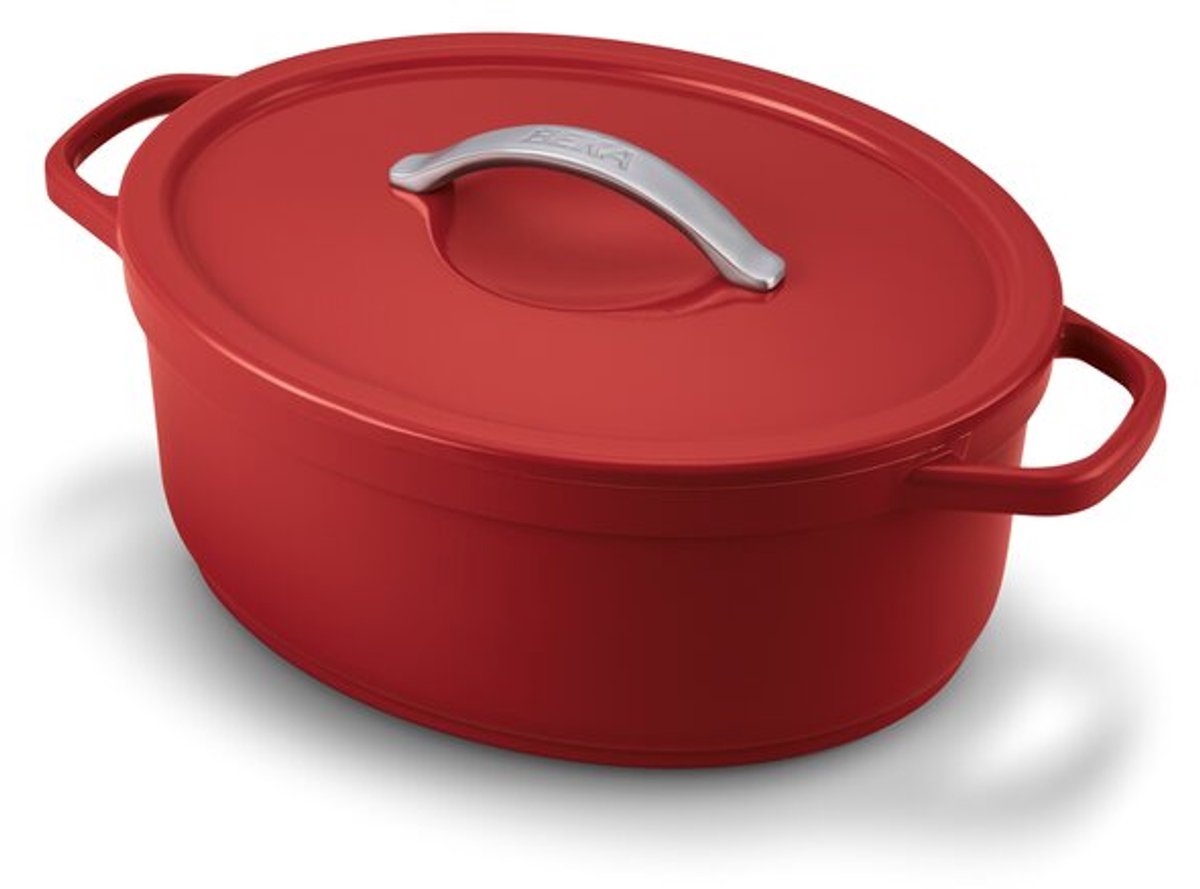 Beka Plume Braadpan - Ø 31 cm - Stoofpot - Gerecycleerd gietaluminium - Extra lichtgewicht - PFAS-vrij - 6 L - Rood