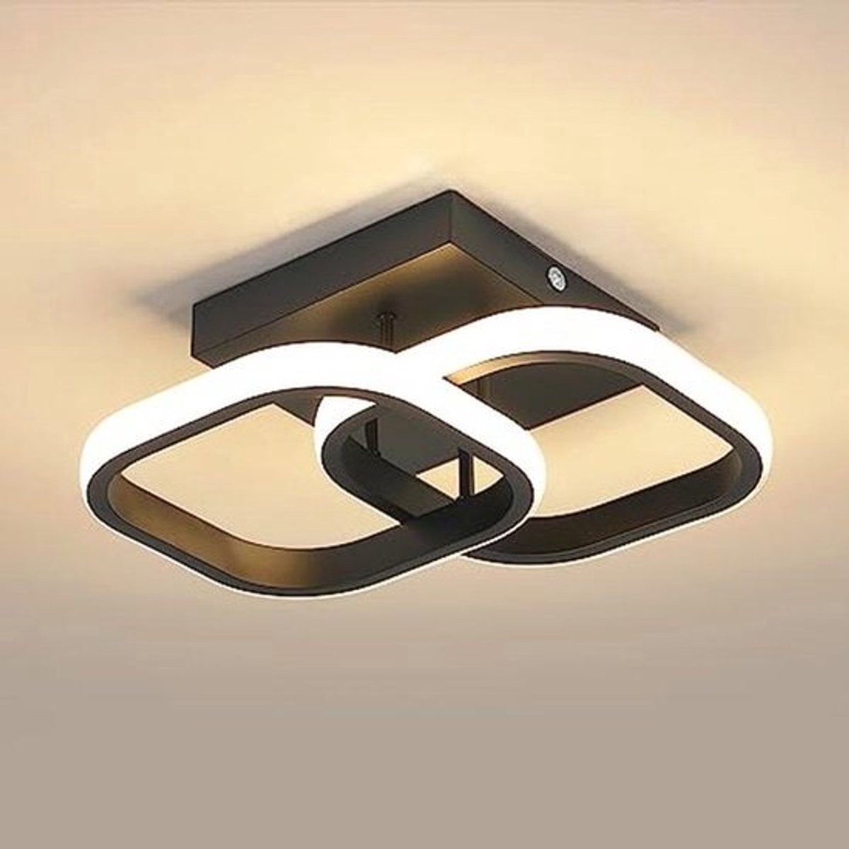 Moderne vierkante LED-plafondlamp - 22W - warm wit licht voor binnen