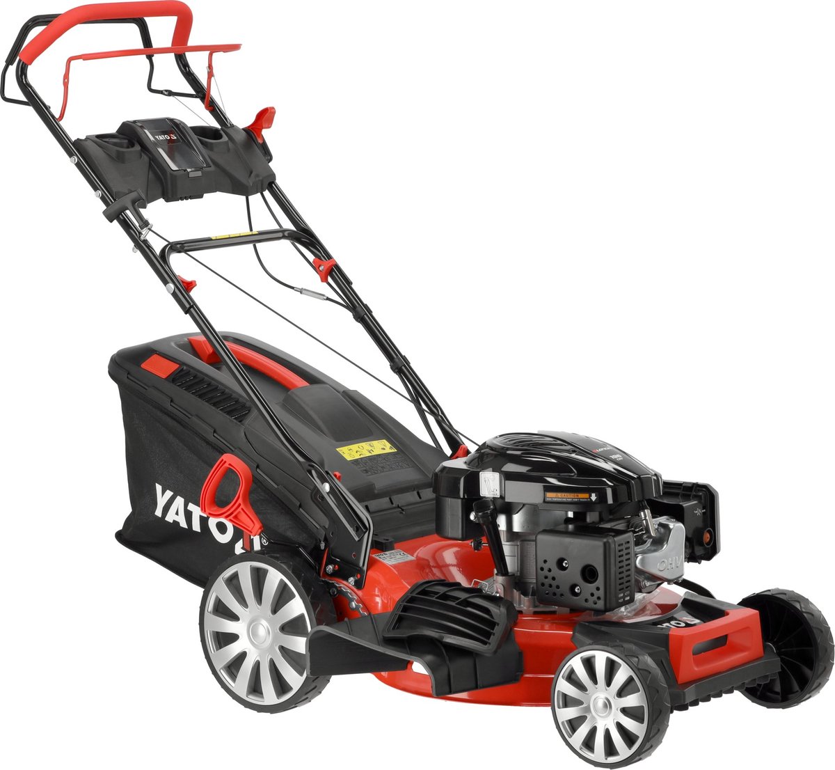 Zelfrijdende Benzine Grasmaaier - Loncin 196cc / 3.5 kW - Maaibreedte 53 cm - 4-in-1 - Opvangbak 62L - Met Snelheidsregeling