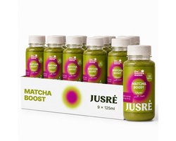 JusRé Matcha Boost Shot, Klaar voor Gebruik, Frisse Appel & Ananas met Munt, Langdurige Energie & Focus, Zonder Koffie-Crash (9 x 125ml)