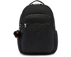 kipling rugzak met laptopvak Back To School Seoul Backpack True Black zwart