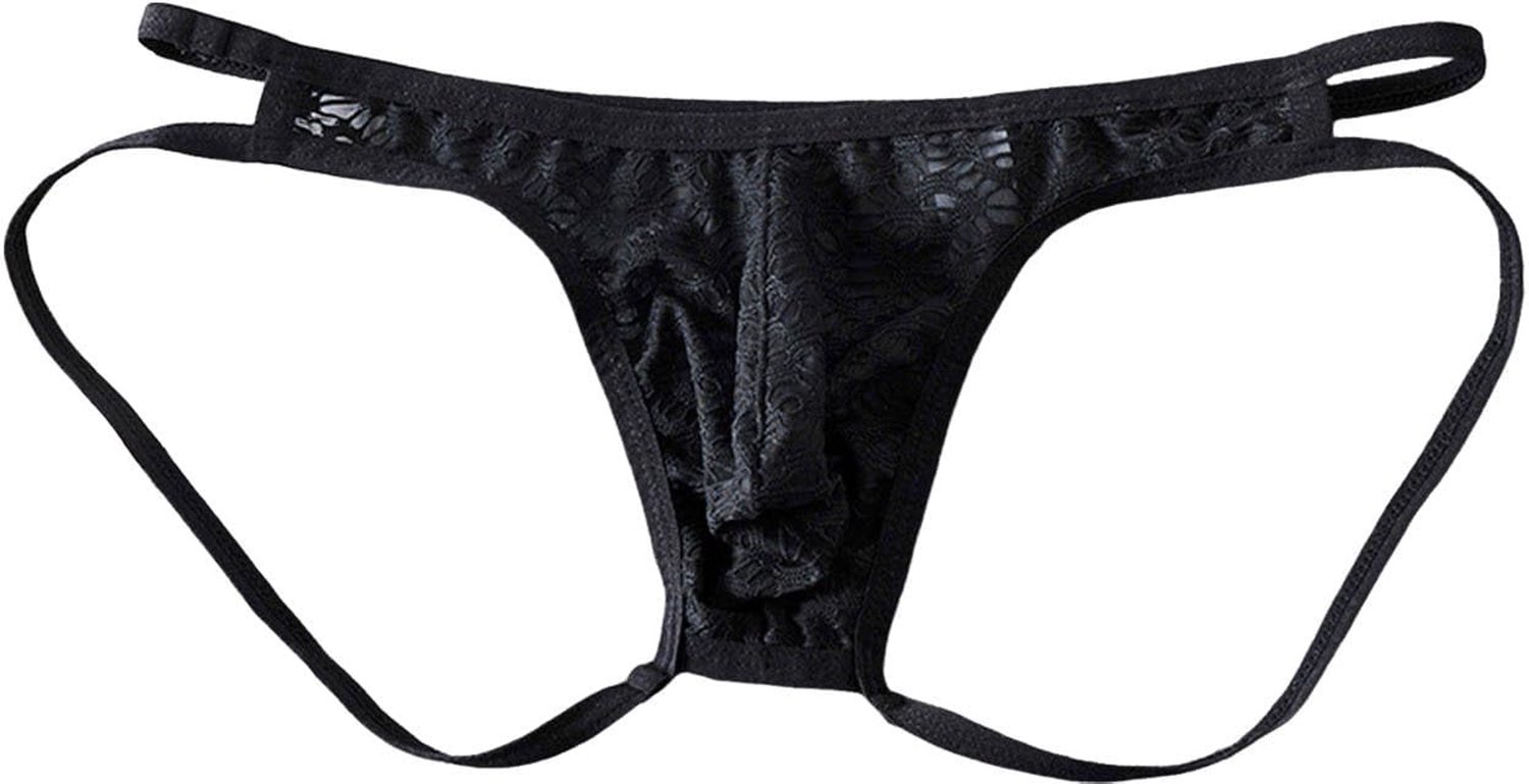 Générique String met lage taille van transparant kant, gemaakt van ademende en comfortabele stof.