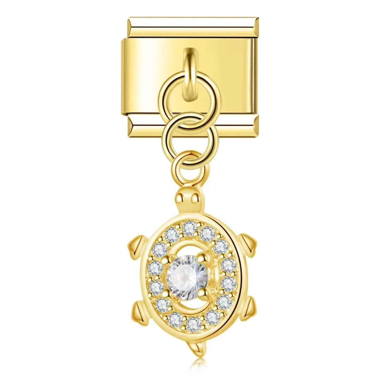 Crystal Encrusted Turtle Gold