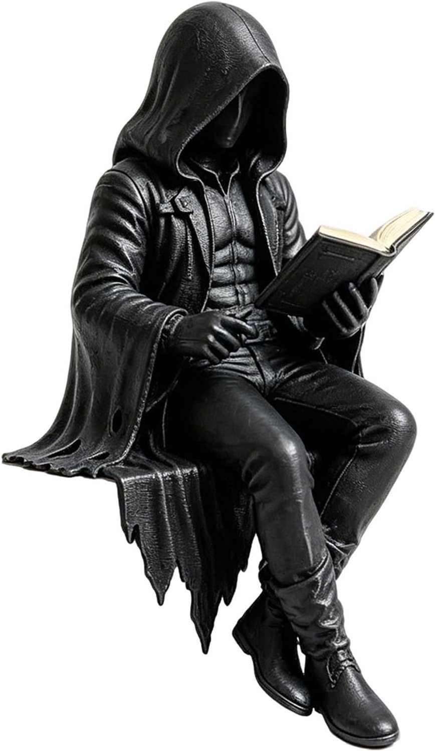 Hars Fantasy Robed Beeldje Goth Desk Decor Spooky — afbeelding 2